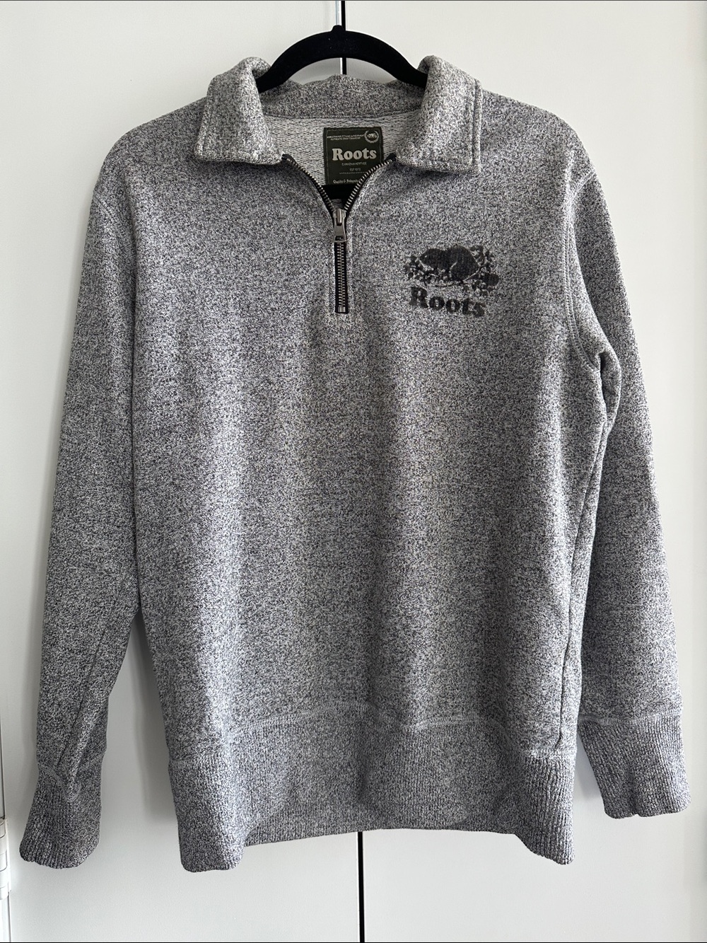 Roots Unisex Heather Gray Quarter-Zip